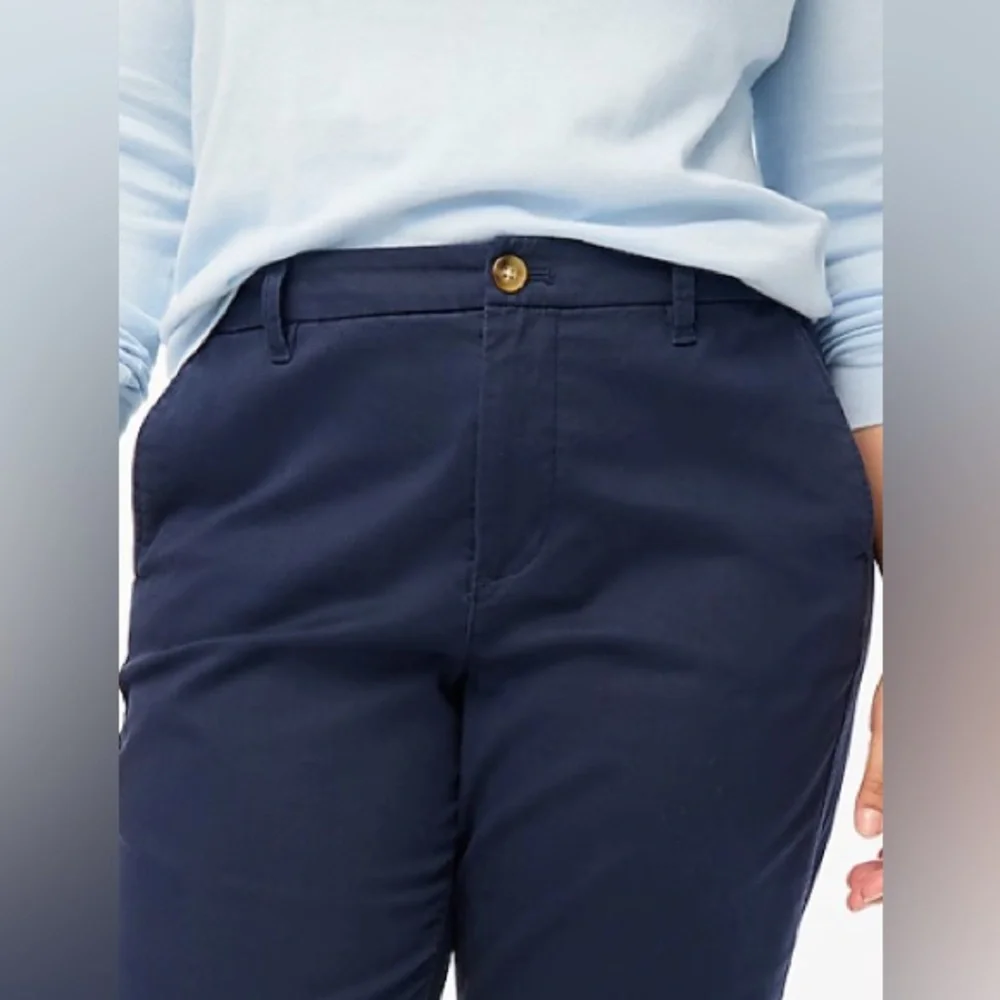 J Crew High Rise Girlfriend Chino Navy Pants - Picture 2 of 9